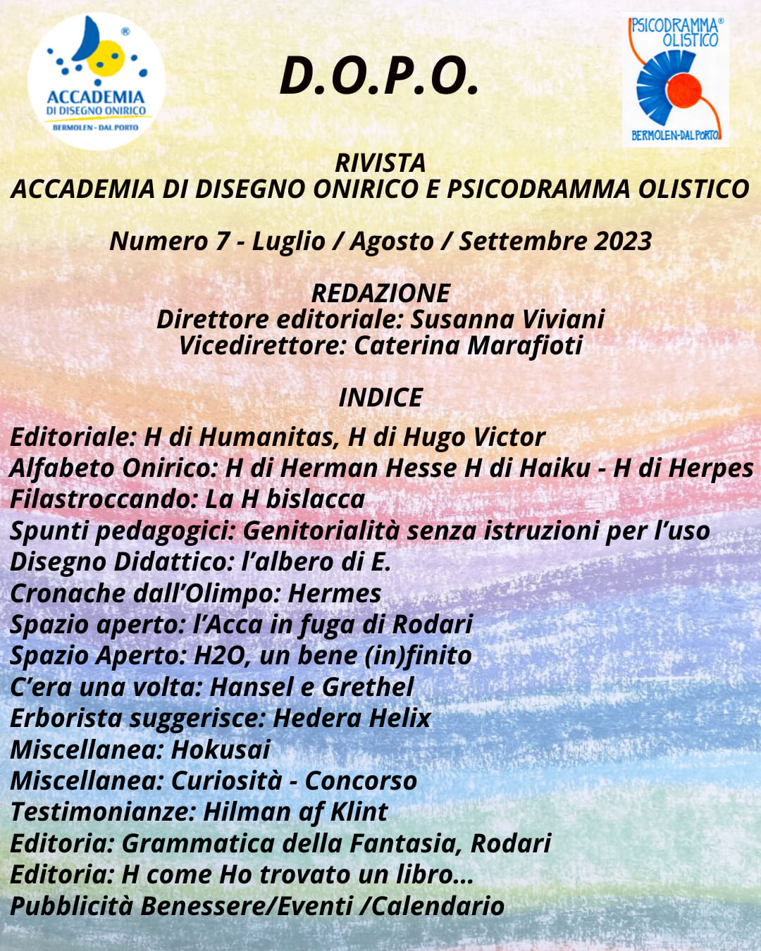 D.O.P.O. n° 7 - Luglio / Agosto / Settembre 2023